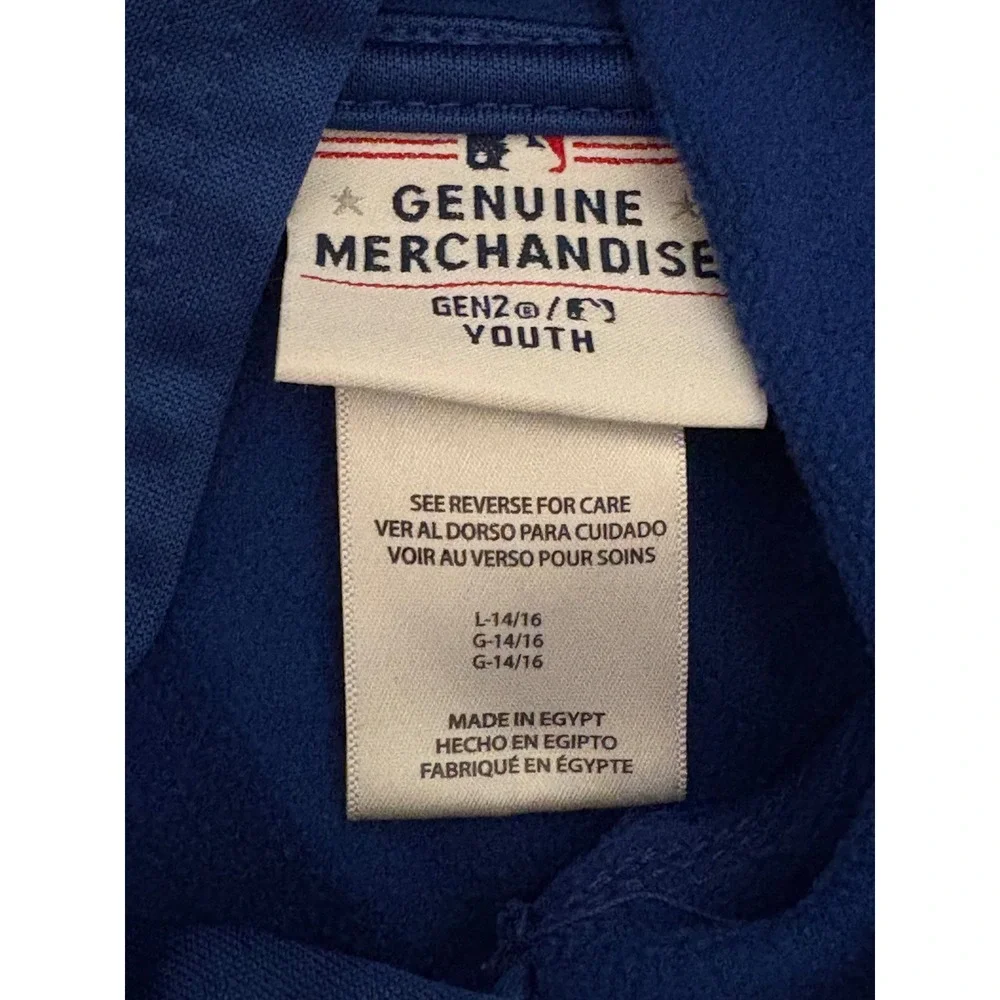 MLB Genuine Merchandise New York Mets Youth Hoodie Blue Orange Size L 14/16